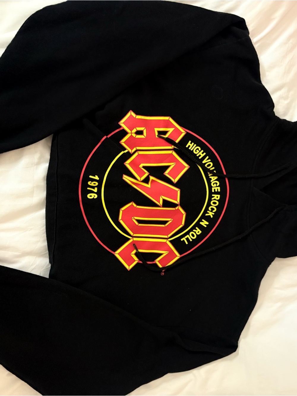 AC/DC Black Sweatpants with Red & Yellow Logo - Kids Bottoms